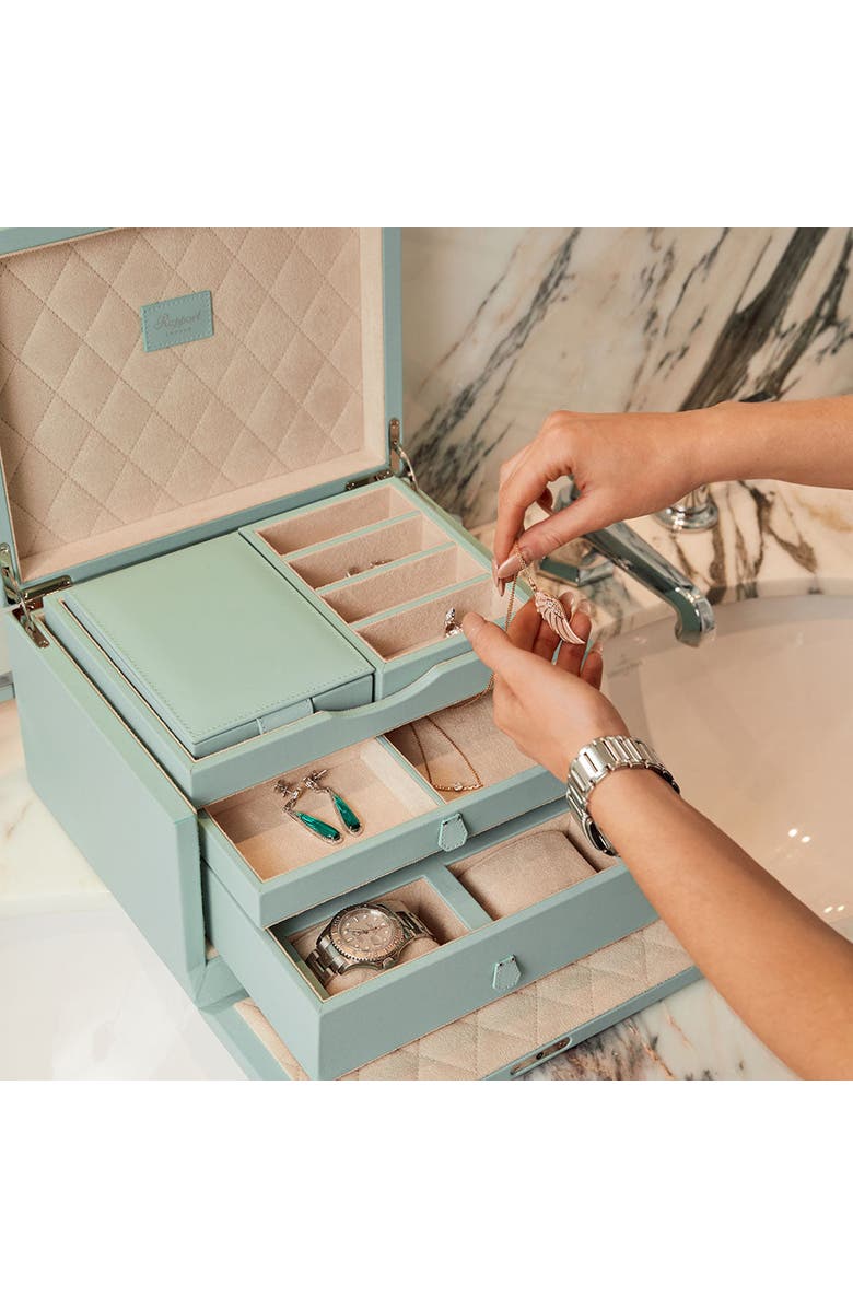 Rapport London Charlotte Jewelry Box, Alternate, color, Turquoise