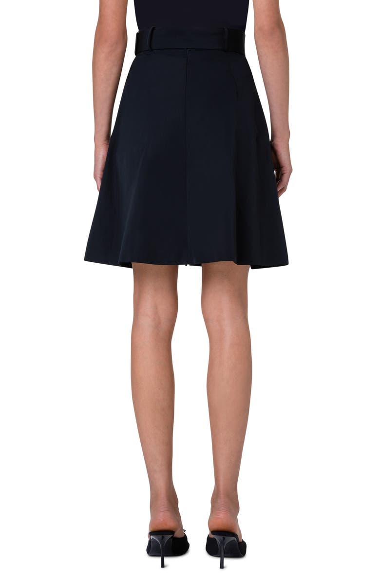 Akris punto Belted Taffeta Skirt, Alternate, color,