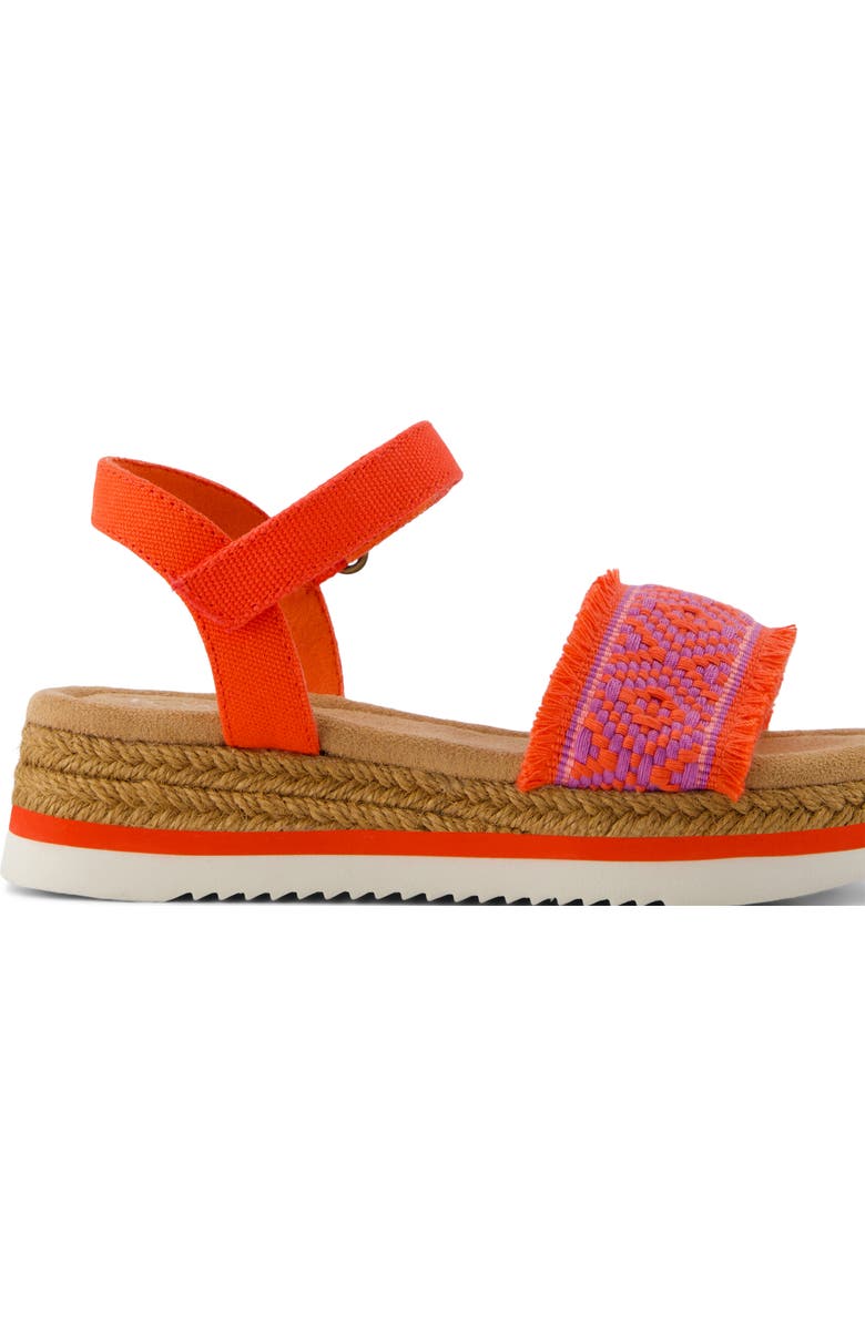 TOMS Kids' Diana Ankle Strap Espadrille Platform Wedge Sandal, Alternate, color,