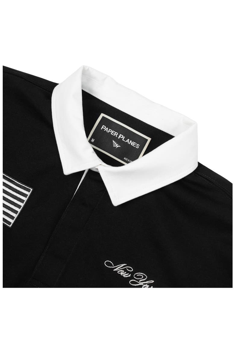 NY Rugby Shirt, Alternate, color, BLACK