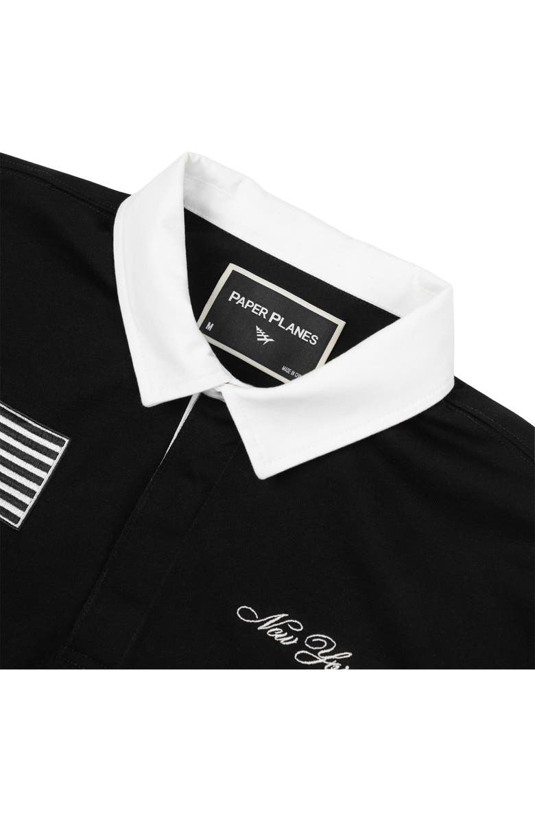 PAPER PLANES NY Rugby Shirt, Alternate, color, Black