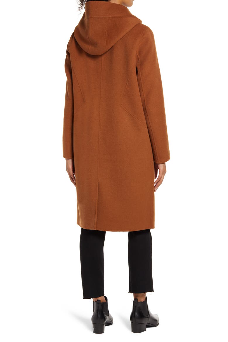 Wool Blend Hooded Duffle Coat, Alternate, color, VICUNA