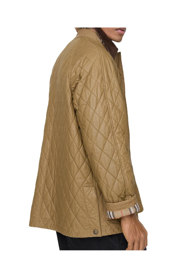 Quilted Coated Cotton Barn Jacket, Alternate, color, Walrus brown/hemlock beige