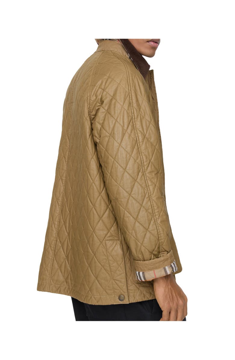 Burberry Quilted Coated Cotton Barn Jacket, Alternate, color, Walrus Brown/Hemlock Beige