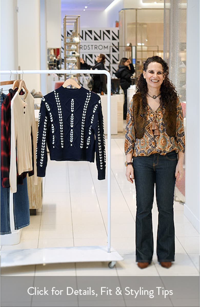 Tori Ribbon Stitch Cable Knit Sweater, sales video thumbnail