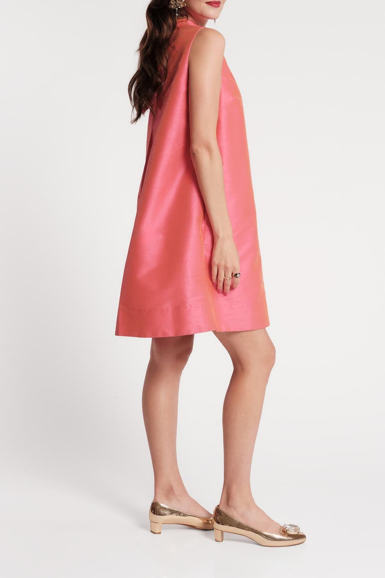 Diplomat Mini Dress Sleeveless, Alternate, color, Coral