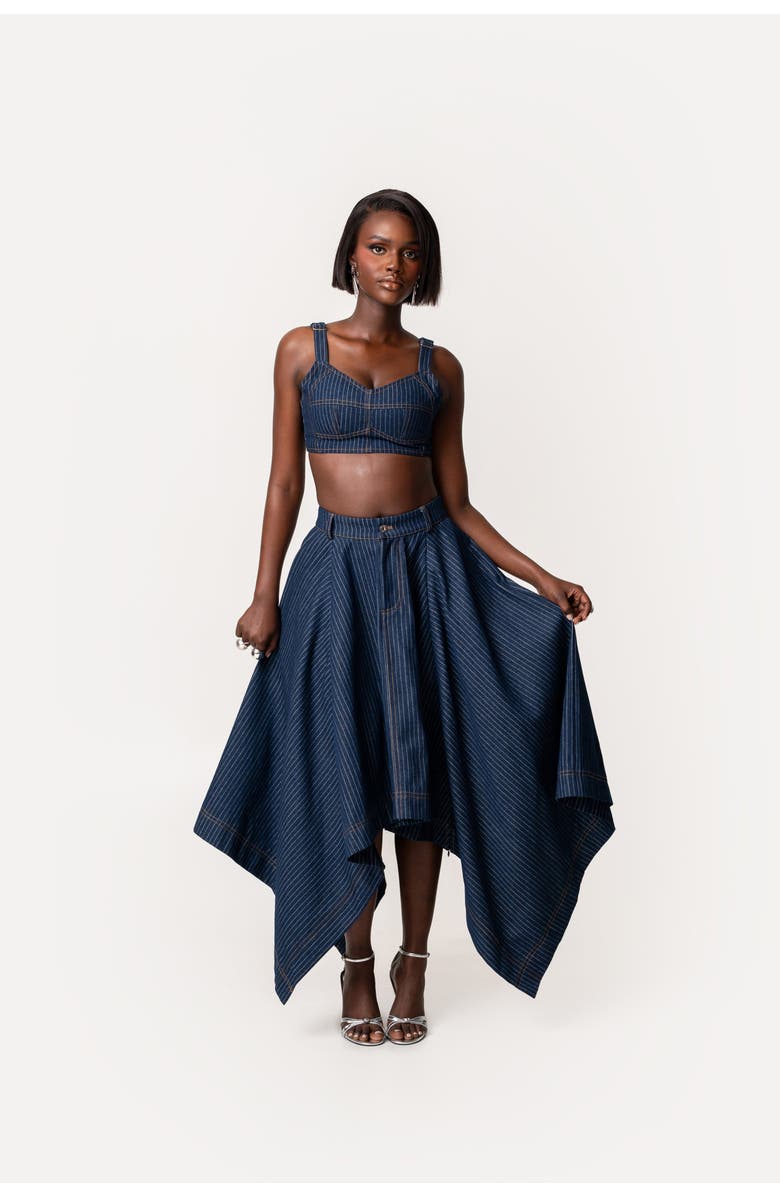 OFUURE Sabina Handkerchief Skirt, Alternate, color, Denim
