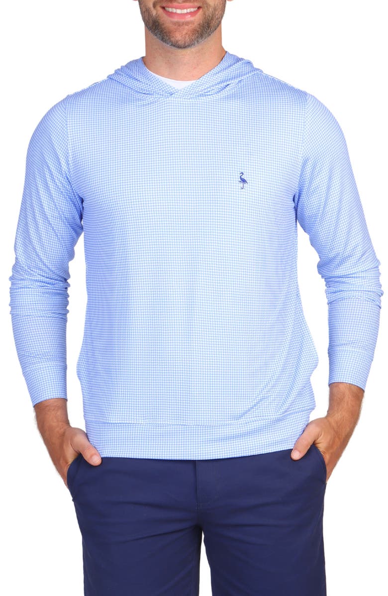 TailorByrd Houndstooth Print Performance Hoodie, Alternate, color, Blue