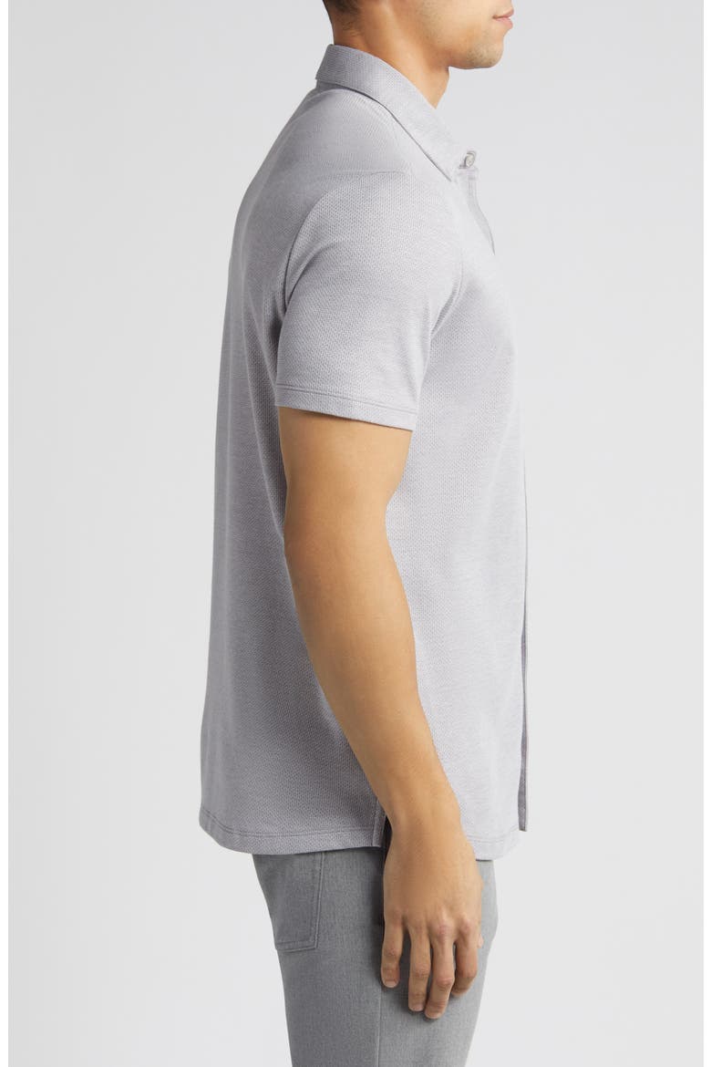 Robbins Knit Short Sleeve Button-Up Shirt, Alternate, color, GREY