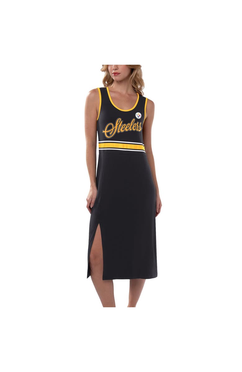 G-III 4HER BY CARL BANKS Women's G-III 4Her by Carl Banks Black Pittsburgh Steelers Main Field Maxi Dress, Alternate, color, Black
