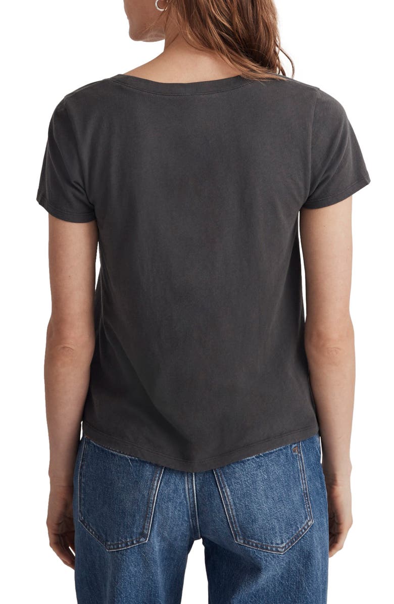 Madewell Softfade Cotton V-Neck Crop T-Shirt, Alternate, color, 
