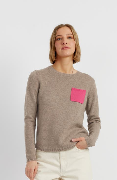 Wool Cashmere One Pocket Sweater