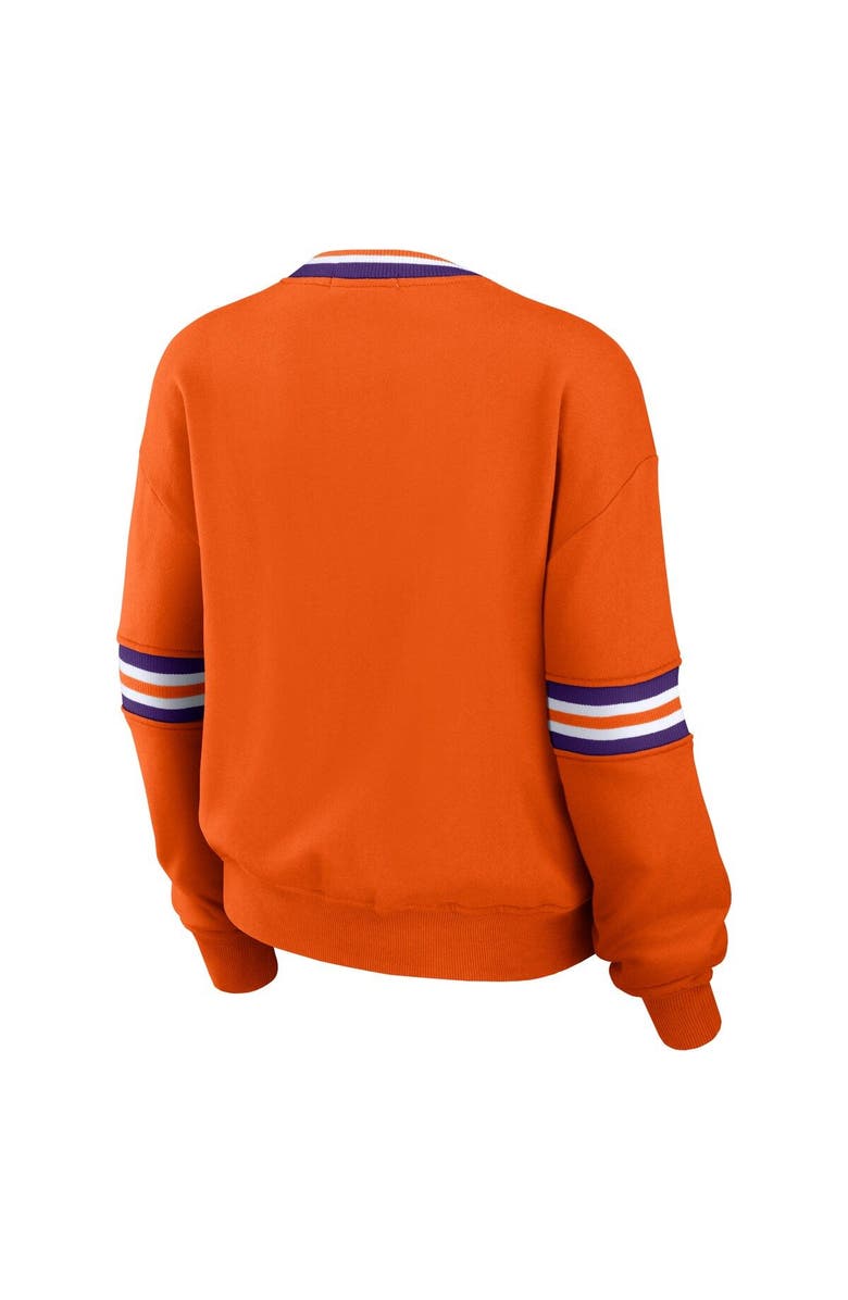 WEAR by Erin Andrews Women's WEAR by Erin Andrews Orange Clemson Tigers Vintage Pullover Sweatshirt, Alternate, color, Orange