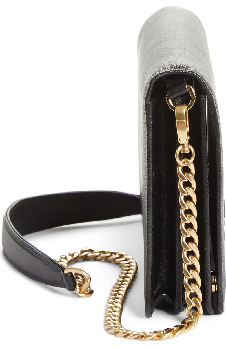 Prada Small Monochrome Crossbody Bag, Alternate, color,