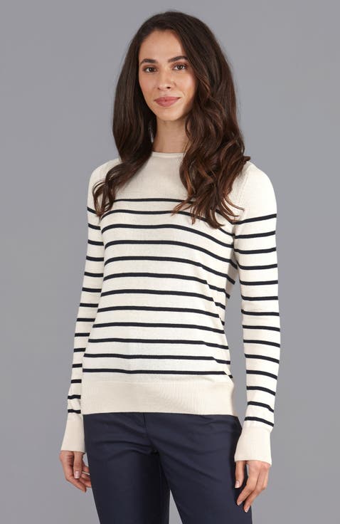 Cotton Breton Crew Neck Sweater
