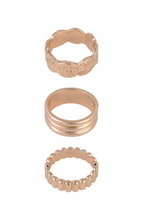 Rachel Roy Set of 3 Assorted Band Rings