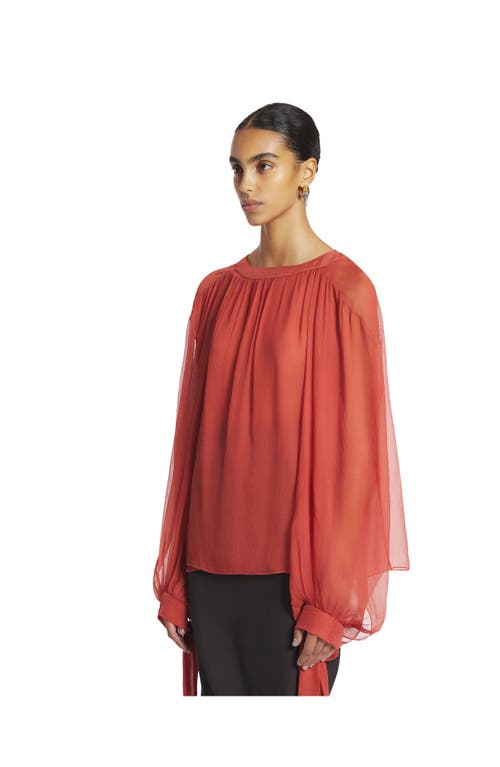 Lanvin Gathered Blouse In Silk Crepon