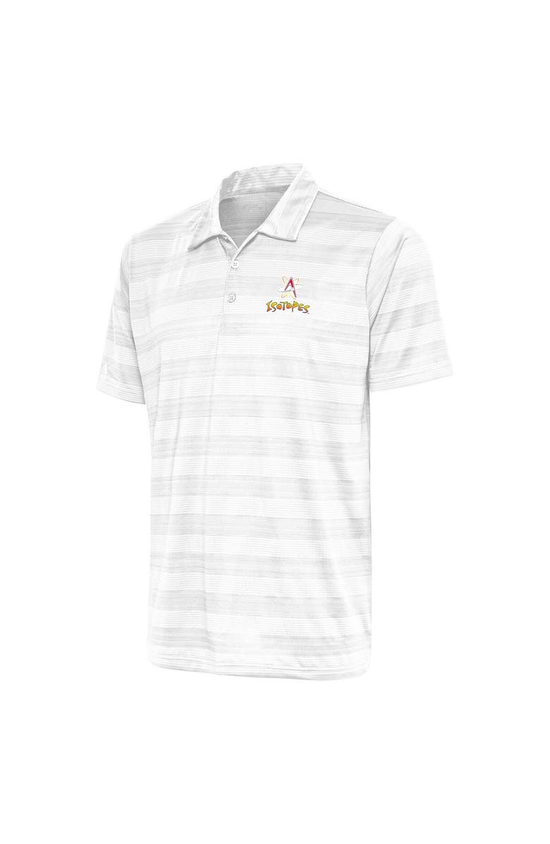 ANTIGUA Men's Antigua White Albuquerque Isotopes Compass Polo, Main, color, 