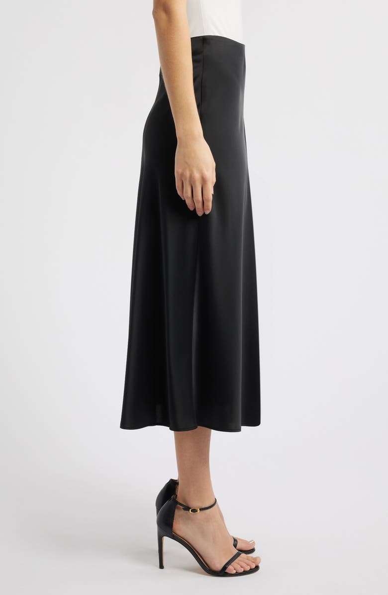 Anne Klein Pull-On Satin Bias Cut Skirt, Alternate, color,