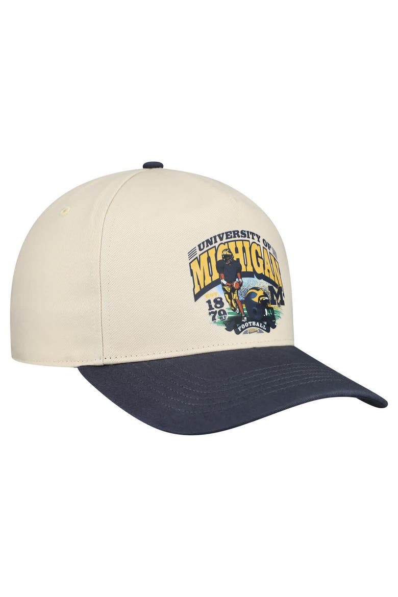 Men's '47  Natural Michigan Wolverines Unstructured Hitch Hat, Alternate, color, Natural