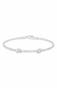 Pavé Diamond 'X' Bangle Bracelet - 0.10 ctw