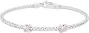 MESHMERISE Pavé Diamond 'X' Bangle Bracelet - 0.10 ctw