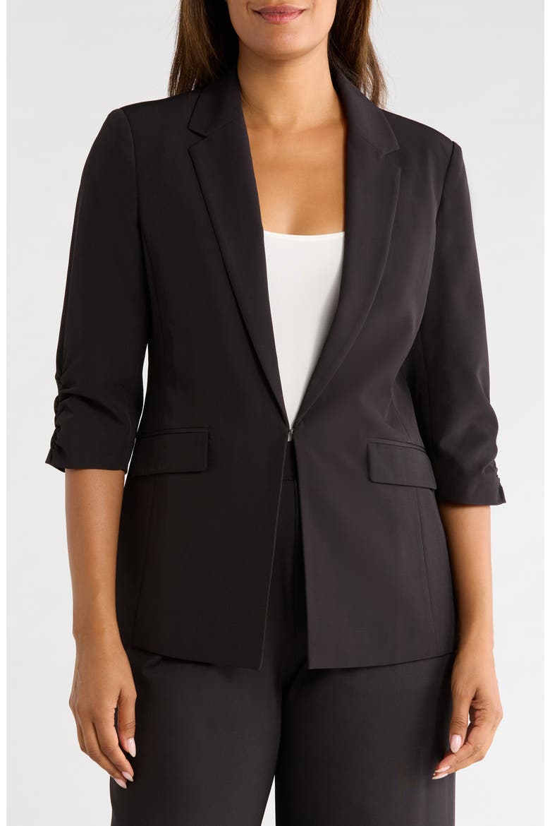 Tailored Longline Blazer, Main, color, BLACK
