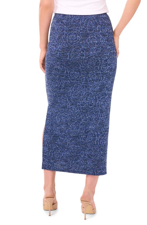 Vince Camuto Floral Jacquard Skirt In Blue