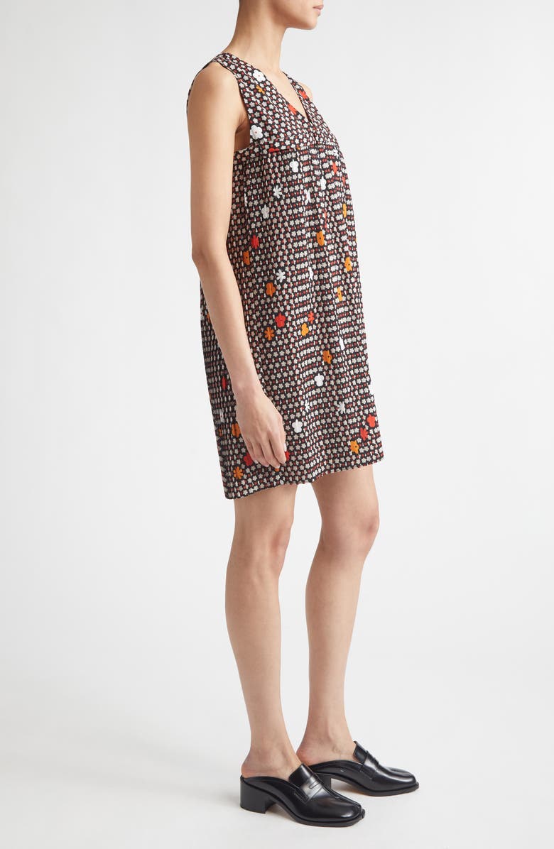 MM6 Maison Margiela Floral Print Sleeveless Minidress, Alternate, color, Black/ Red