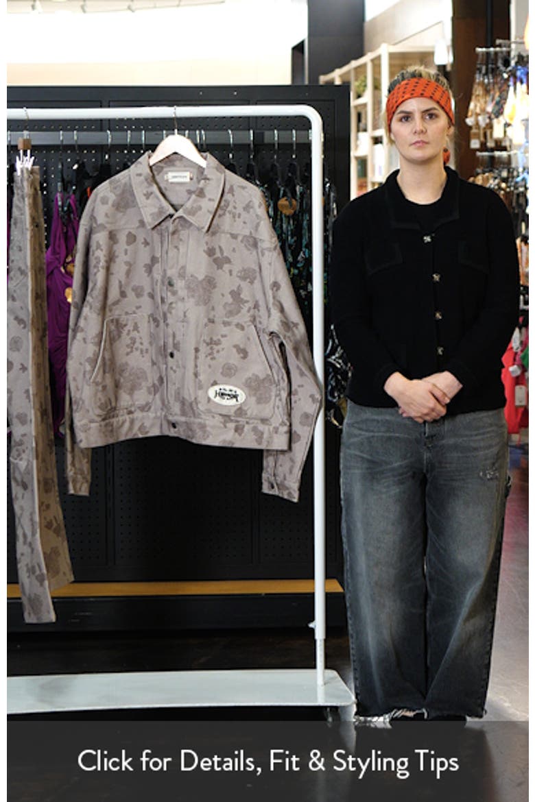 Tonal Floral Twill Trucker Jacket video