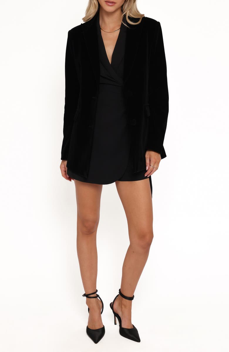 Petal & Pup Clive One-Button Velvet Blazer, Alternate, color,
