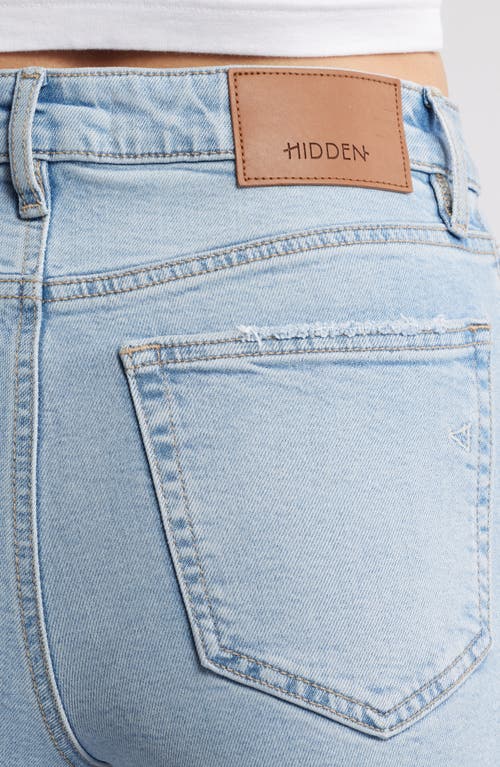 Hidden Jeans Distressed Rip Wide Leg Jeans In Light Wash