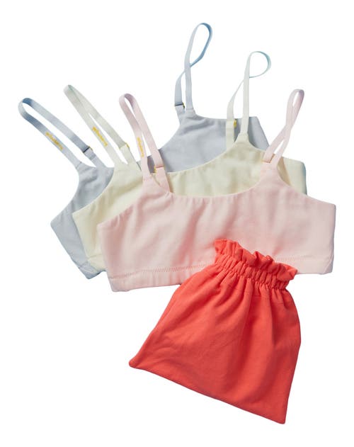 Yellowberry Pipit Pima Cotton Bra 3pk In First Petals