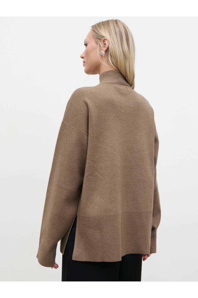 Estella High Neck Knit Jumper, Alternate, color, Mushroom