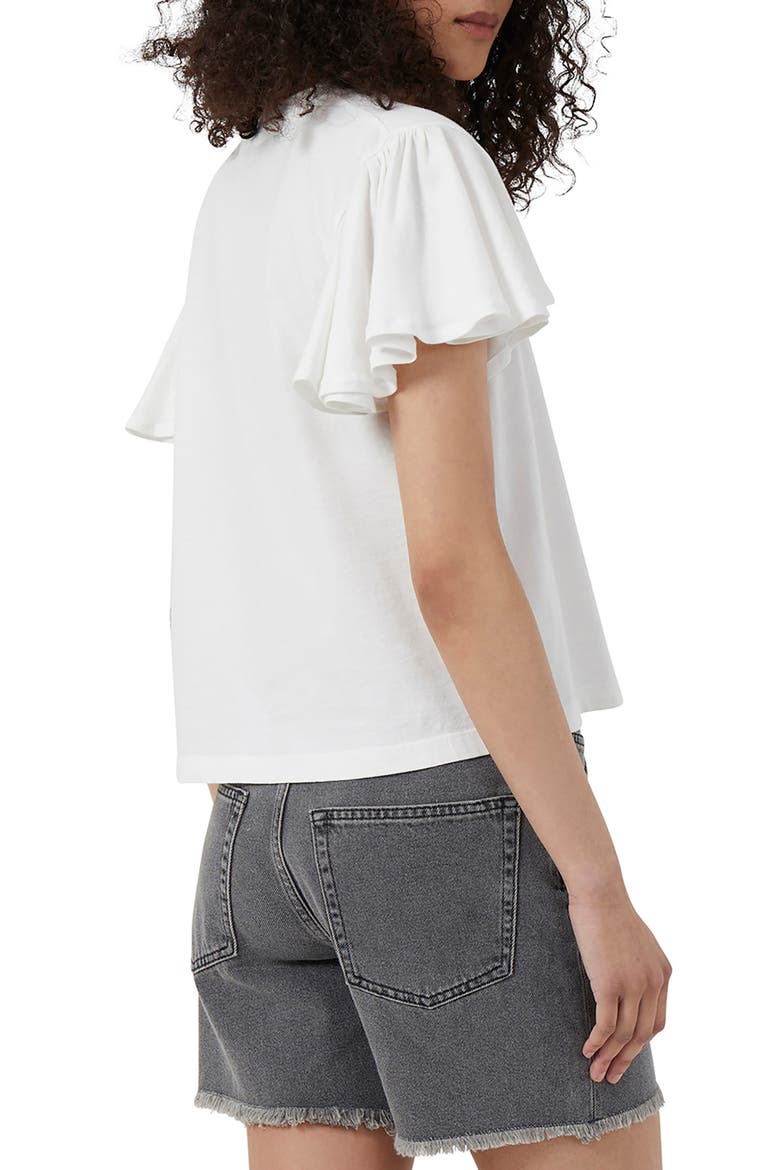 Vera Ruffle Cotton Top, Alternate, color, WINTER WHITE