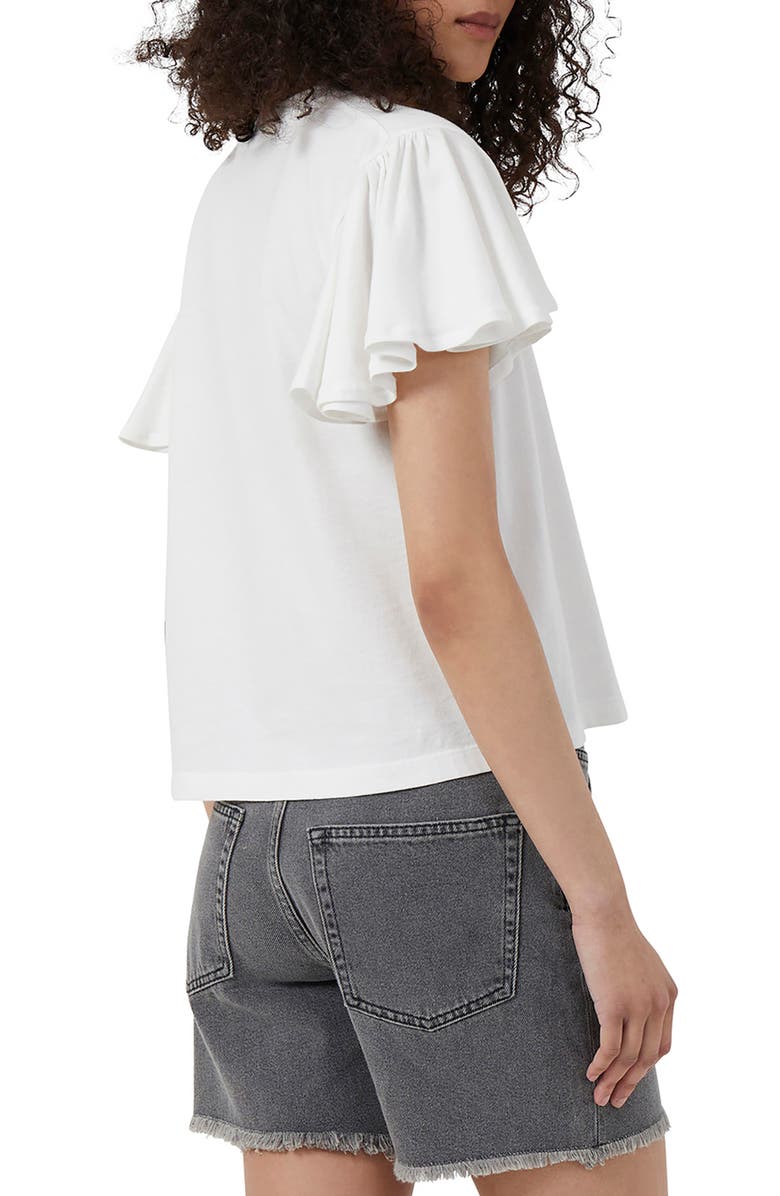 French Connection Vera Ruffle Cotton Top, Alternate, color, 