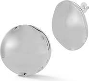 CHLOE AND MADISON Silver Plated Circle Stud Earrings