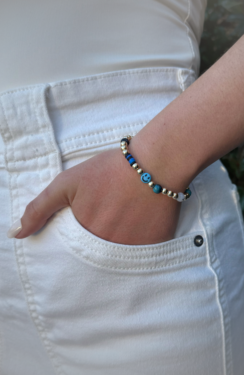 Emma Rae 14K Gold Filled Mix Media Bracelet, Alternate, color, Gold