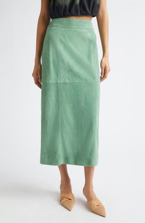 Orion Suede Pencil Skirt