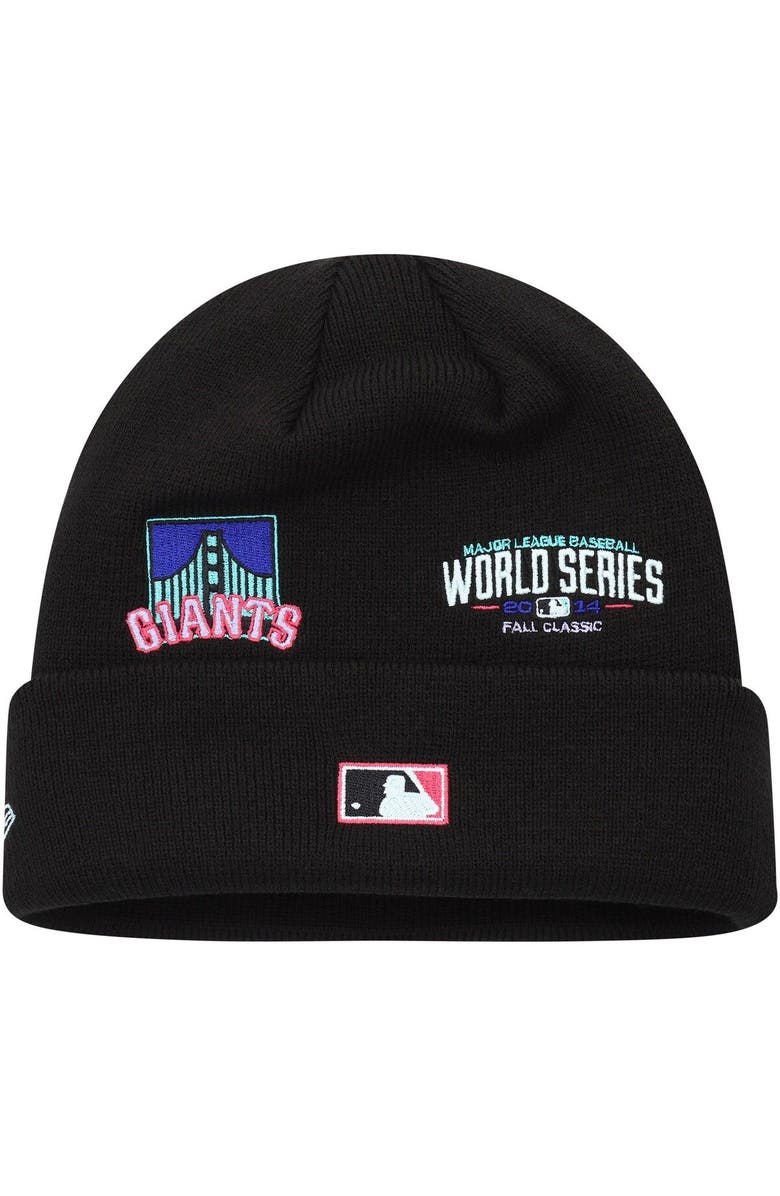 New Era Men's New Era Black San Francisco Giants Polar Lights Cuffed Knit Hat, Alternate, color, Black