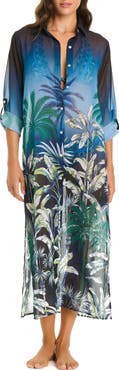BLEU by Rod Beattie Chiffon Shirt Cover-Up