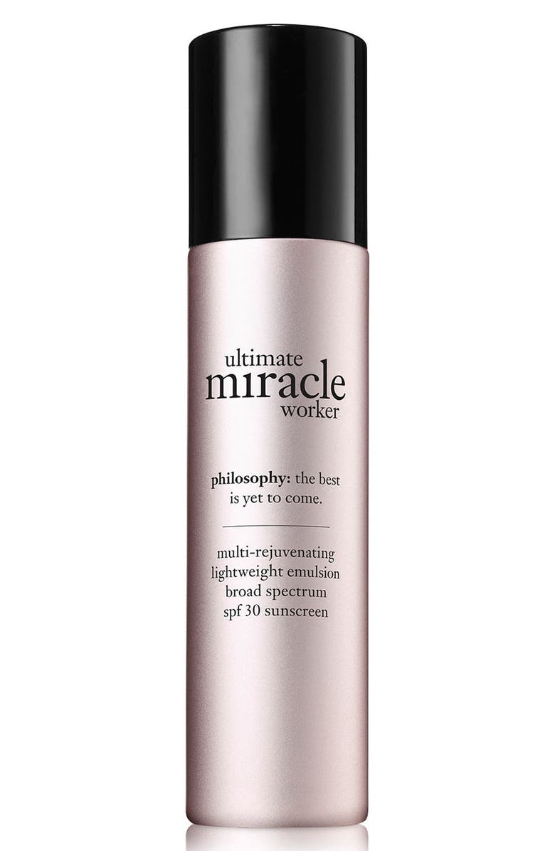 philosophy 'ultimate miracle worker' multi-rejuvenating lightweight emulsion broad spectrum SPF 30 sunscreen, Alternate, color,