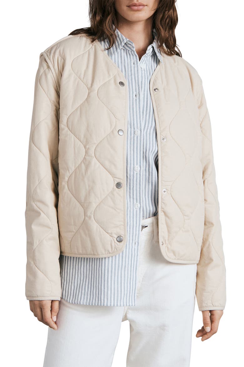 Remi Quilted Jacket, Main, color, WHITCREAM