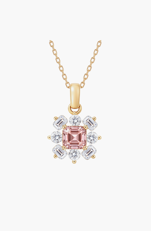 Birthstone Floral Cluster Necklace
