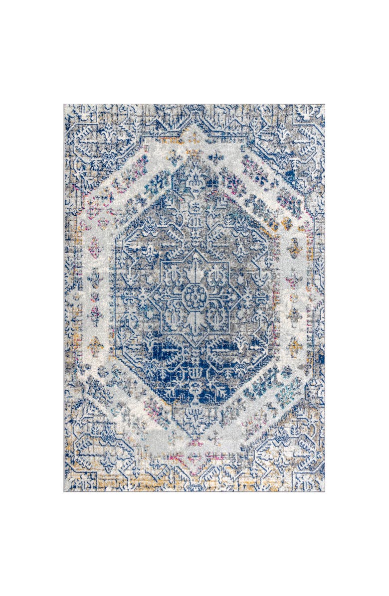 JONATHAN Y Modern Persian Boho Vintage Area Rug, Alternate, color, Cream/Blue