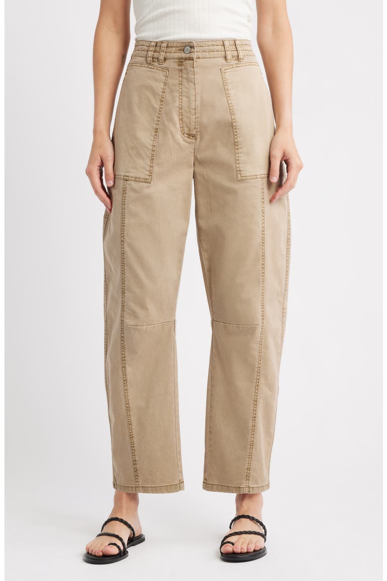 Lunar Barrel Leg Pants, Main, color, LIGHT OLIVE