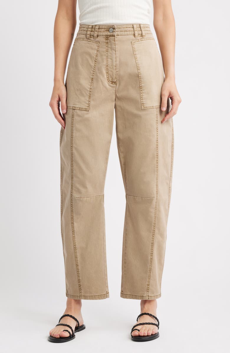 Rails Lunar Barrel Leg Pants, Main, color, Light Olive