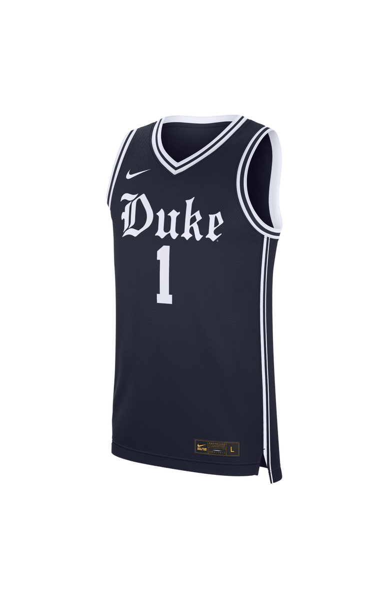 Nike Men
s Nike #1 Gray Duke Blue Devils Alternate Replica Basketball Jersey, Alternate, color, Gray