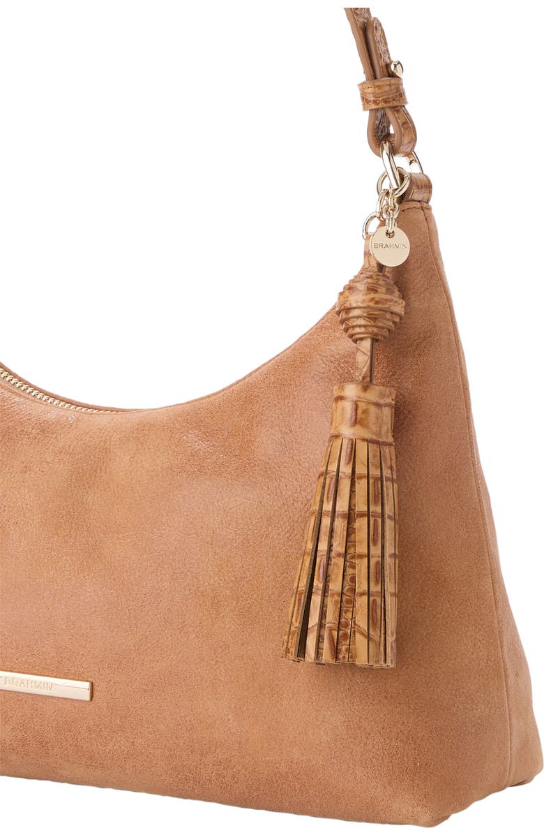 Brahmin Olivia Leather Shoulder Bag, Alternate, color, Tan
