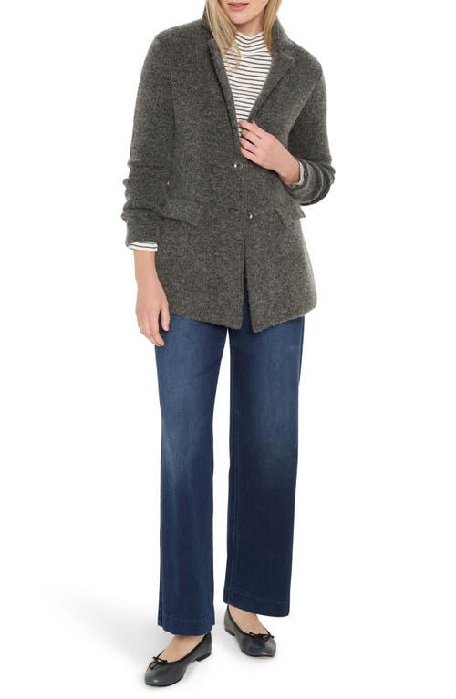Nic + Zoe Nic+zoe Brushed Double Knit Blazer In Gray